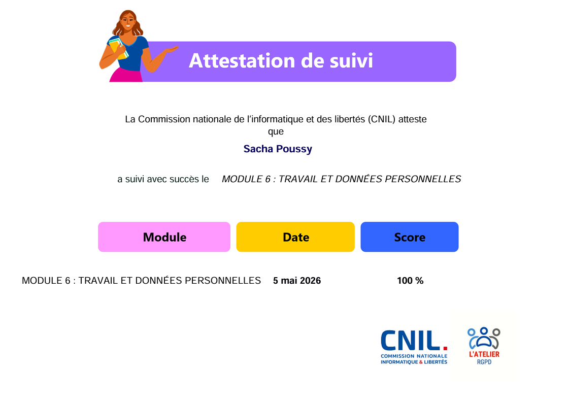 Certification CNIL